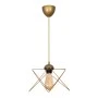 Faven Megapap E27 metallic single-light ceiling light in gold color 17x17x70cm.