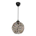 Fergal Megapap E27 metallic-glass in black color 25x25x65cm.