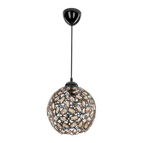 Fergal Megapap E27 metallic-glass in black color 25x25x65cm.