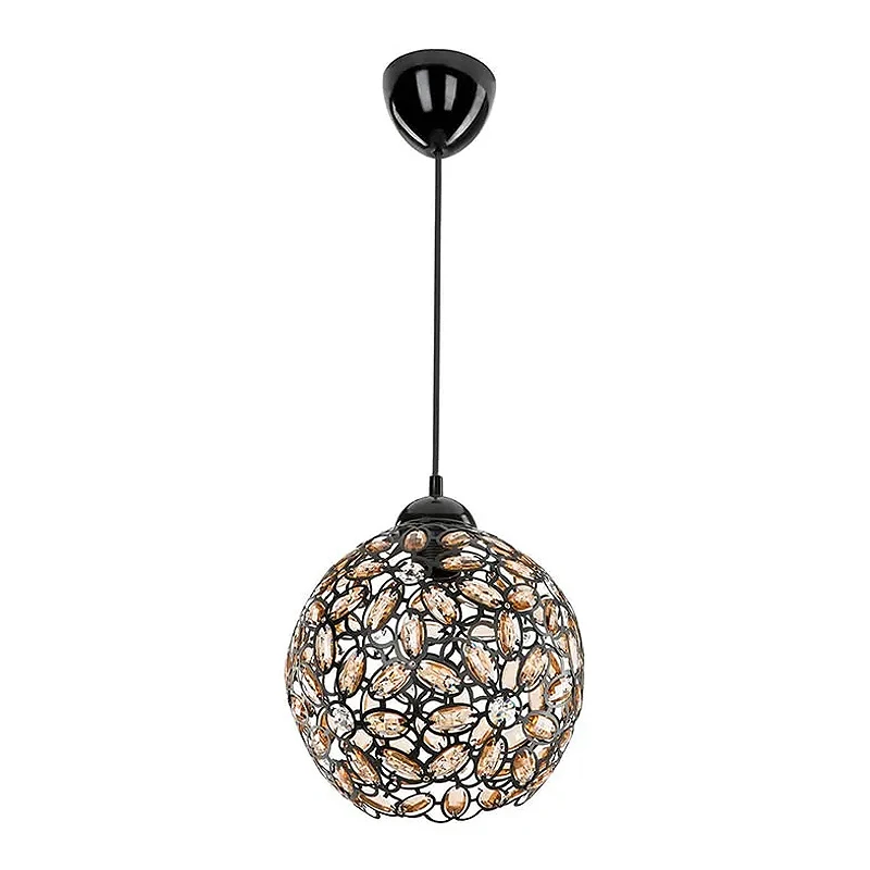 Fergal Megapap E27 metallic-glass in black color 25x25x65cm.