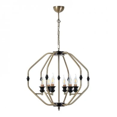 Flawless Megapap metallic six-light ceiling light in golden color 55x55x75cm.