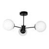 Fune Megapap E27 metallic - glass ceiling three-light in black color 60x60x30cm.