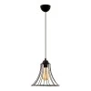 Gerel Megapap E27 metallic single-light ceiling light in black color 24x24x70cm.