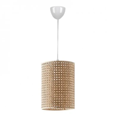 Gizmo Megapap Ε27 rattan ceiling light in beige color 19x25x70cm