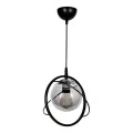 Globe Megapap E27 metallic ceiling light in black color Ø25x75cm.