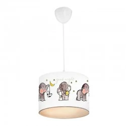 Φωτιστικό οροφής Goofy Megapap υφασμάτινο μονόφωτο με χαριτωμένα ελεφαντάκια 24x22x70εκ. Φωτιστικό οροφής Goofy Megapap υφασμάτινο μονόφωτο με χαριτωμένα ελεφαντάκια 24x22x70εκ.