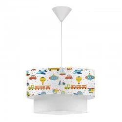 Φωτιστικό οροφής Goofy Megapap υφασμάτινο μονόφωτο με χαριτωμένα οχήματα 30x20x70εκ. Φωτιστικό οροφής Goofy Megapap υφασμάτινο μονόφωτο με χαριτωμένα οχήματα 30x20x70εκ.