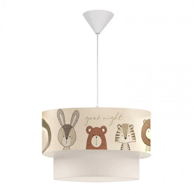 Goofy Megapap fabric ceiling lamp with cute little animals 30x20x70cm.