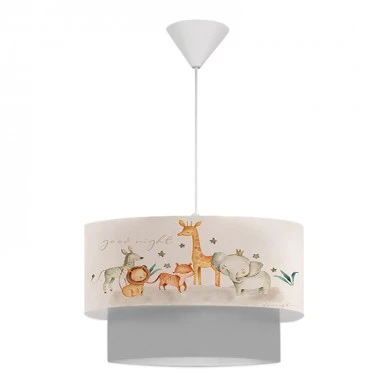 Goofy Megapap fabric ceiling lamp with cute little animals 30x20x70cm.