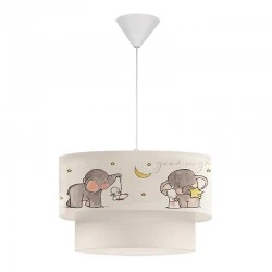 Φωτιστικό οροφής Goofy Megapap υφασμάτινο μονόφωτο με χαρούμενα ελεφαντάκια 30x20x70εκ. Φωτιστικό οροφής Goofy Megapap υφασμάτινο μονόφωτο με χαρούμενα ελεφαντάκια 30x20x70εκ.