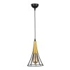 Havana Megapap E27 metallic single-light ceiling light in black - gold color 18x18x72cm.