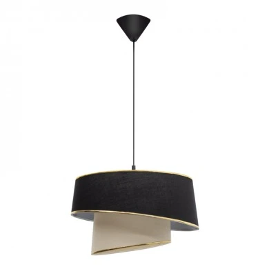 Karita Megapap E27 fabric ceiling light in black color 32x32x70cm.