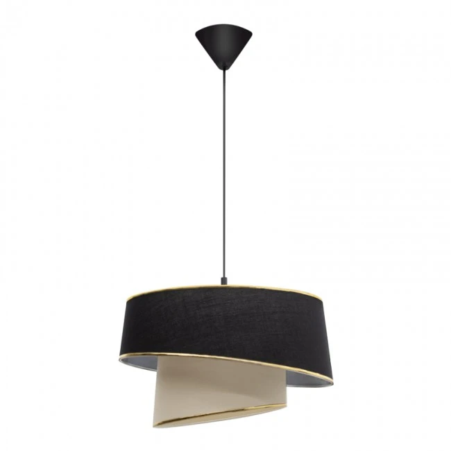 Karita Megapap E27 fabric ceiling light in black color 32x32x70cm.
