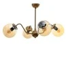 Karmen Megapap metallic four-light ceiling light E27 in gold color 45x45x40cm.