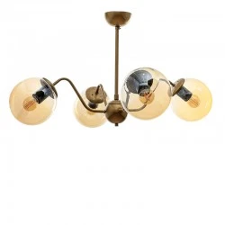 Karmen Megapap metallic four-light ceiling light E27 in gold color 45x45x40cm.