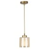 Kenedy Megapap E27 metallic - glass single-light ceiling light in gold color Ø13x60cm.