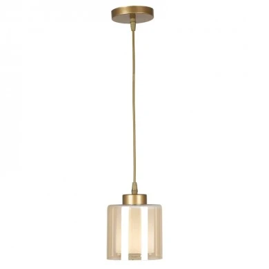 Kenedy Megapap E27 metallic - glass single-light ceiling light in gold color Ø13x60cm.