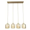 Kenedy Megapap E27 metallic - glass four-light ceiling light in gold color 65x5x70cm.