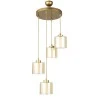 Kenedy Megapap E27 metallic - glass four-light ceiling light in gold color 35x35x100cm.