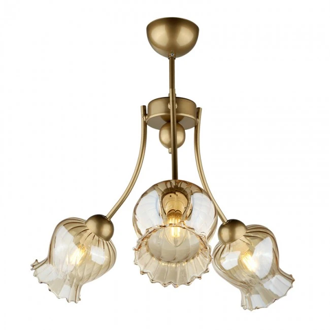 Kobe Megapap E27 metallic three-light ceiling light in black color 40x40x50cm.