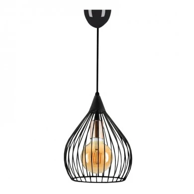 Koert Megapap metallic ceiling lamp in black color 25x30x70cm.