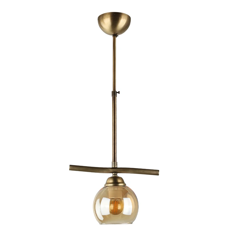 Ceiling lamp Larissa Megapap E27 metal single-light bronze color 25x13x60cm.