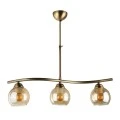 Ceiling lamp Larissa Megapap E27 metal three-light bronze color 65x13x60cm.