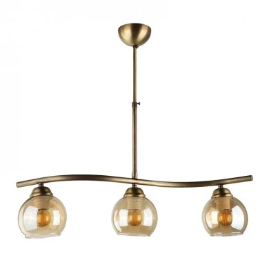 Ceiling lamp Larissa Megapap E27 metal three-light bronze color 65x13x60cm.