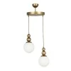 Latona Megapap metallic two-light ceiling light E27  in gold color 25x25x80cm.