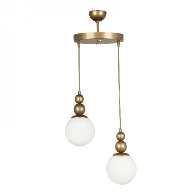 Latona Megapap metallic two-light ceiling light E27  in gold color 25x25x80cm.