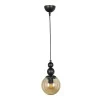 Latona Megapap metallic single-light ceiling light E27 in black color 15x15x70cm.
