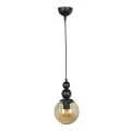 Latona Megapap metallic single-light ceiling light E27 in black color 15x15x70cm.