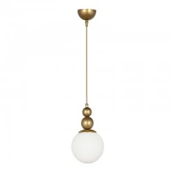 Latona Megapap metallic single-light ceiling light E27 in gold color 15x15x70cm.