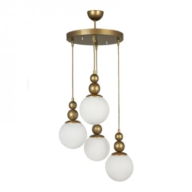 Latona Megapap metallic four-light ceiling light E27 in gold color 30x30x90cm.