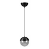 Lauren Megapap metallic - glass single-light ceiling light in black color 15x15x70cm.