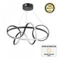 Onde Megapap metallic Led ceiling light in black color Φ55x80cm.