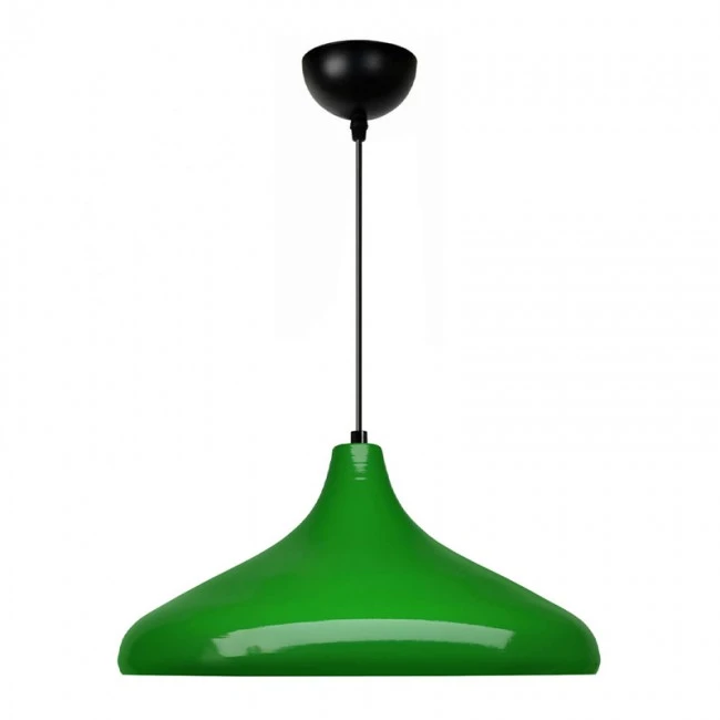 Lela Megapap  E27 metallic ceiling lamp in green color Ø31x100cm.
