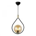 Lewis Megapap E27 metallic ceiling lamp in black - gold color 14x26x70cm.