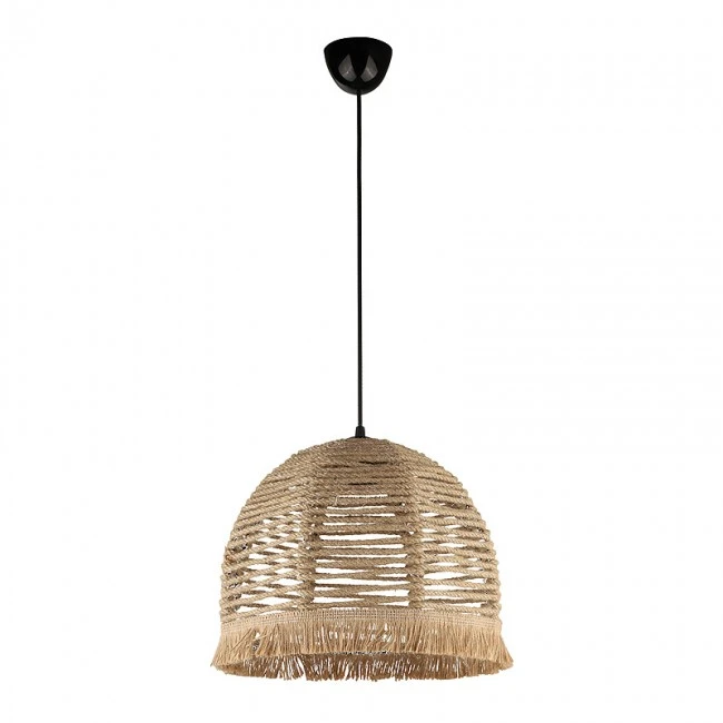 Libia Megapap E27  rope ceiling light in natural color 30x30x70cm.