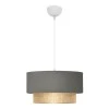Lucifer Megapap Ε27 fabric ceiling lamp in grey color 30x15x70cm