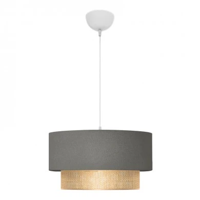Lucifer Megapap Ε27 fabric ceiling lamp in grey color 30x15x70cm