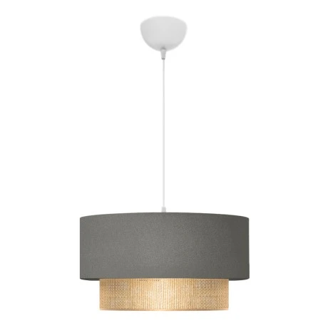 Lucifer Megapap Ε27 fabric ceiling lamp in grey color 30x15x70cm