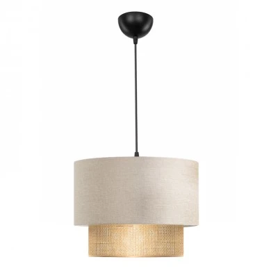 Lucifer Megapap Ε27 fabric ceiling lamp in cream color 30x20x70cm