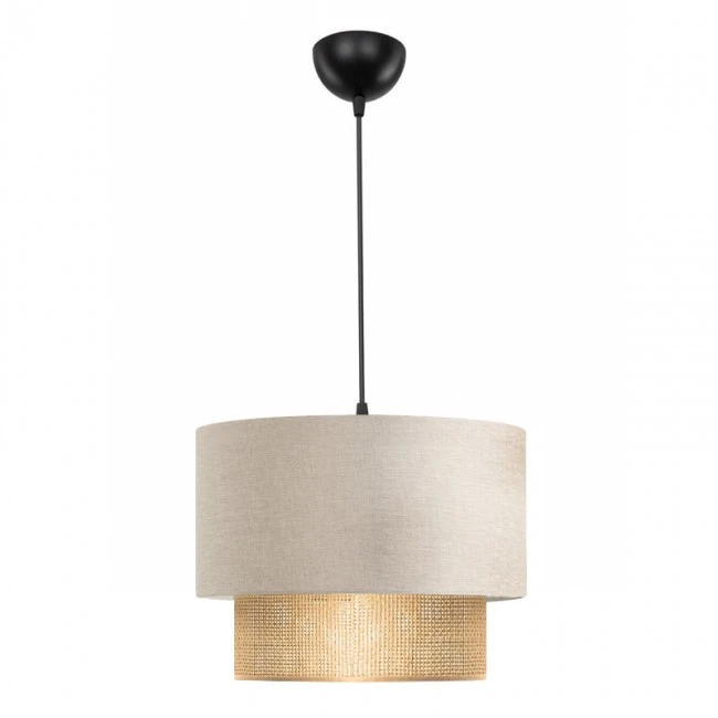 Lucifer Megapap Ε27 fabric ceiling lamp in cream color 30x20x70cm