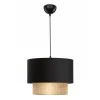 Lucifer Megapap Ε27 fabric ceiling lamp in black color 30x20x70cm