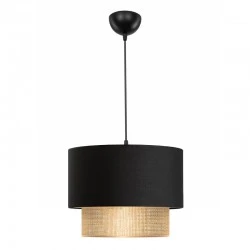Lucifer Megapap Ε27 fabric ceiling lamp in black color 30x20x70cm