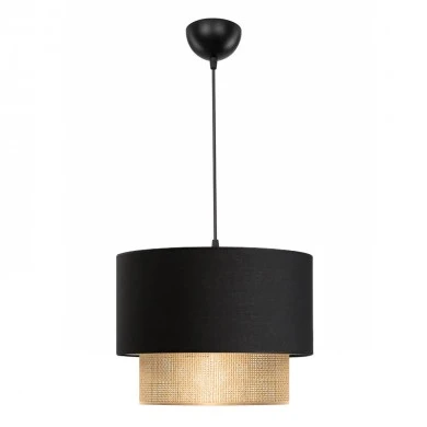 Lucifer Megapap Ε27 fabric ceiling lamp in black color 30x20x70cm