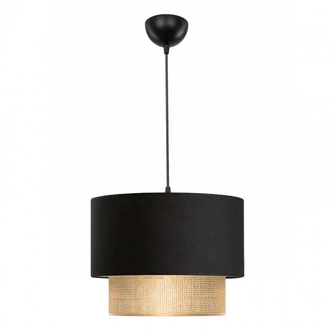 Lucifer Megapap Ε27 fabric ceiling lamp in black color 30x20x70cm