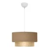 Lucifer Megapap Ε27 fabric ceiling lamp in beige color 30x15x70cm