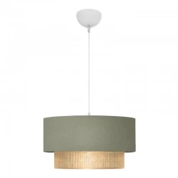 Lucifer Megapap Ε27 fabric ceiling lamp in pastel green color 30x15x70cm